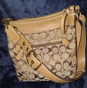 Coach Tan Canvas purse